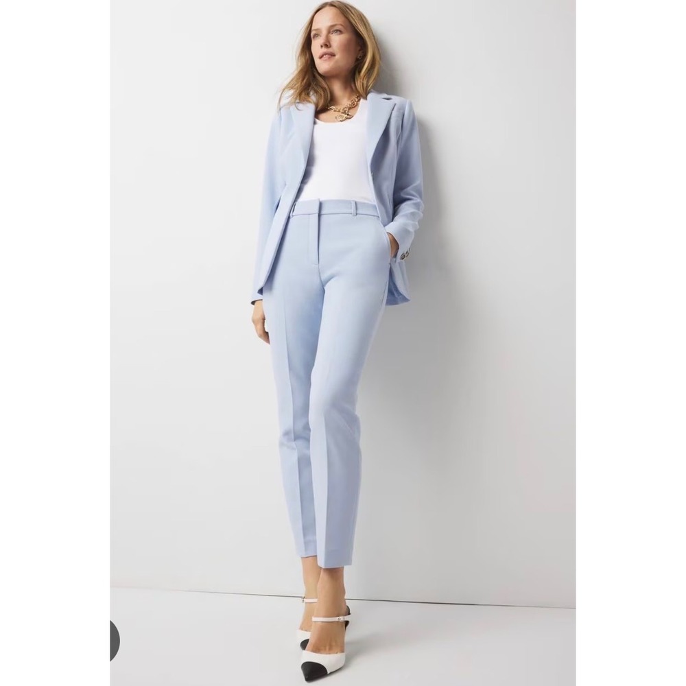 White House‎ Black Market Ankle Pants Women 16S Blue Excellent Curvy Work Office